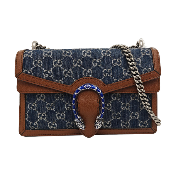 Dionysus Small Monogram Denim Blue