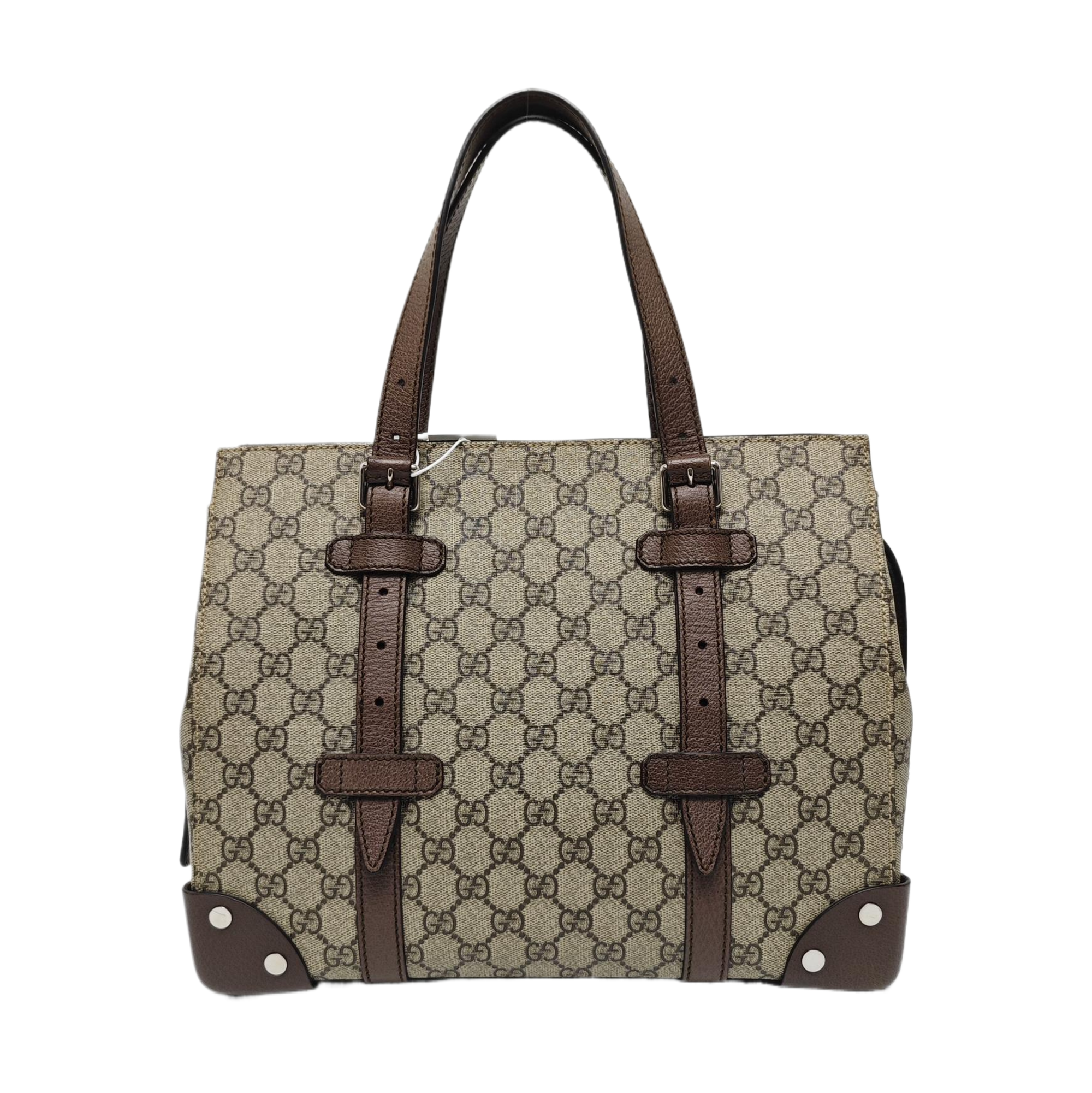 Monogram Coated Canvas Tote Bag Beige