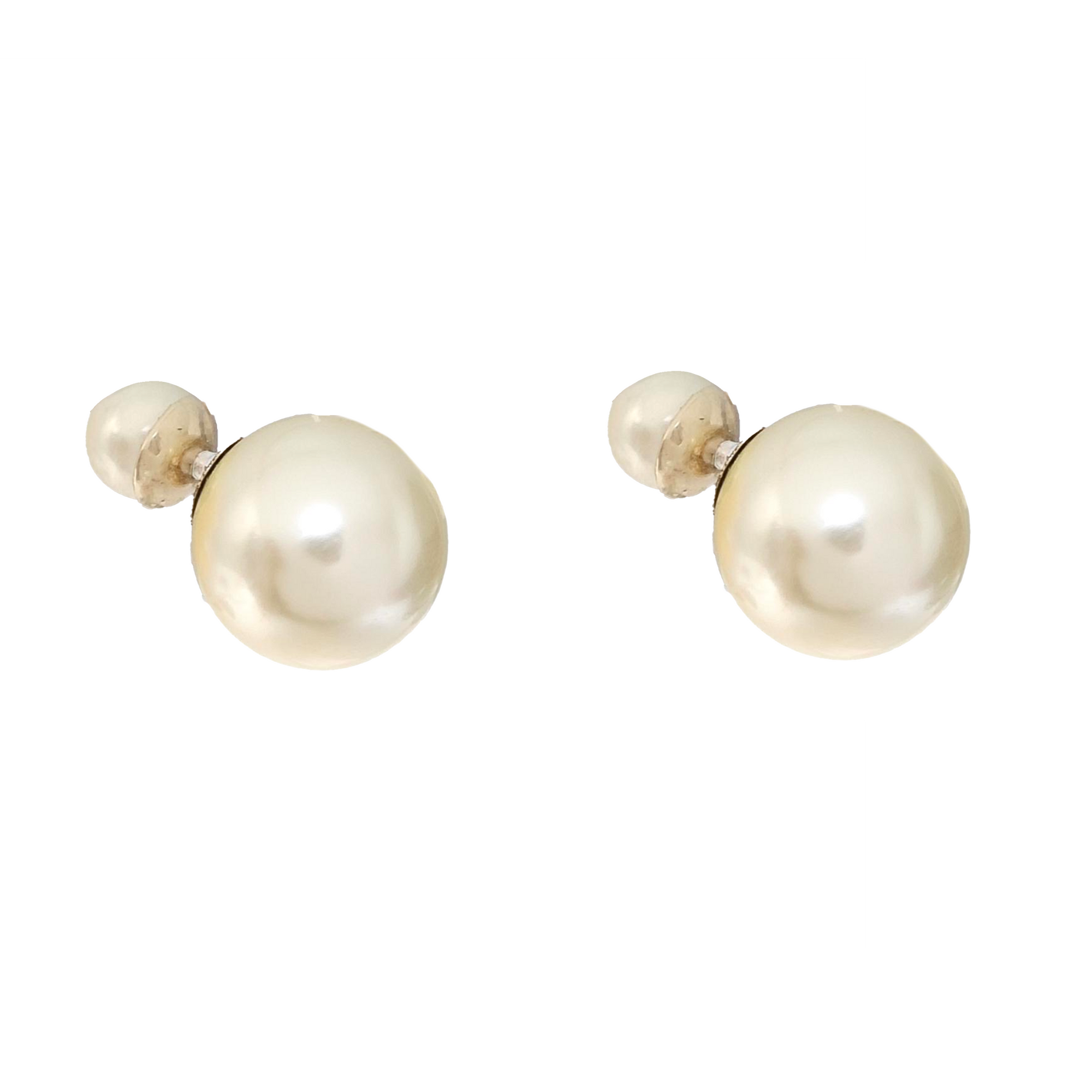 Dior Tribales Metal White Stud Earrings