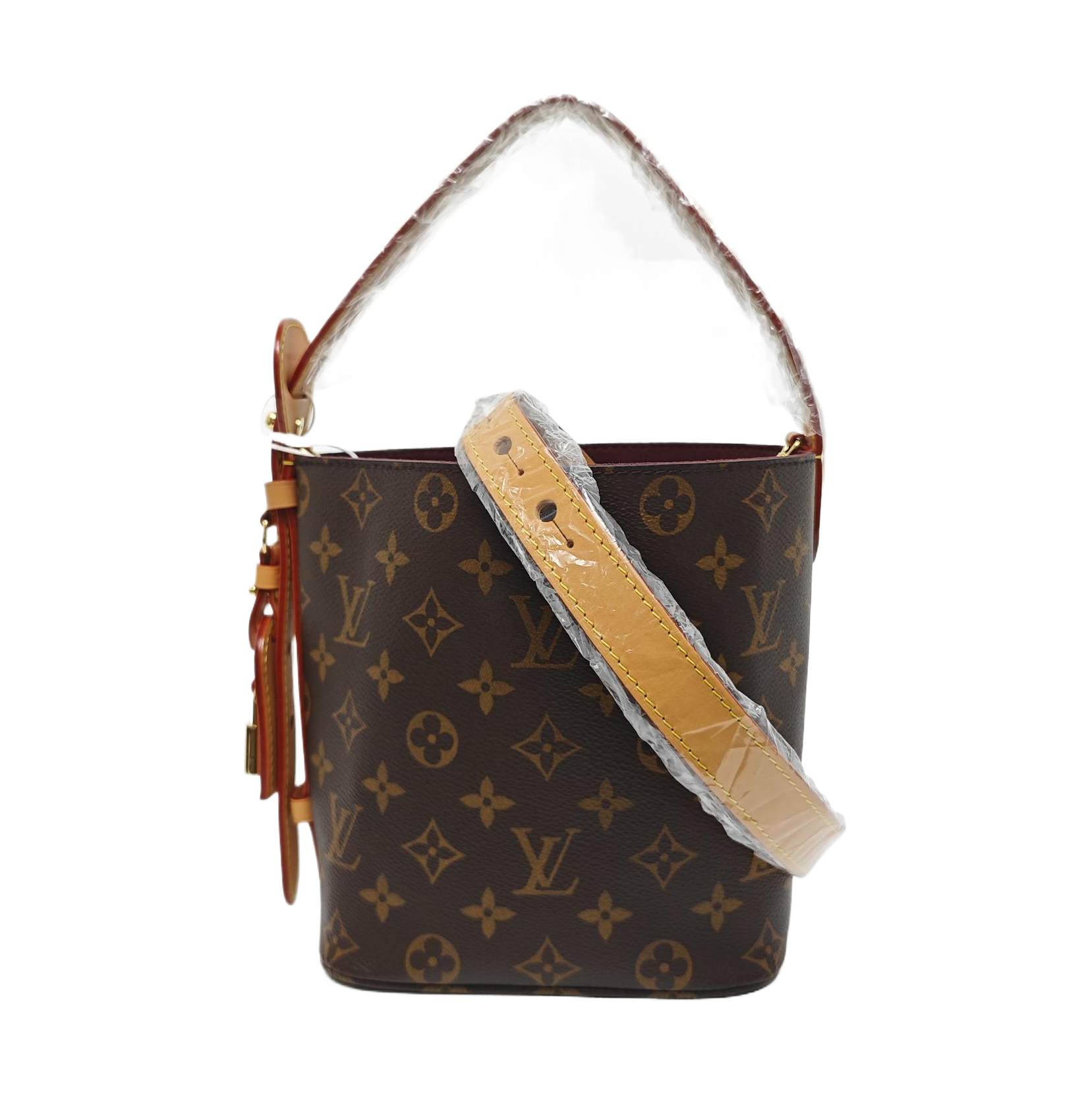 ALL IN BB Monogram Coated Canvas Brown