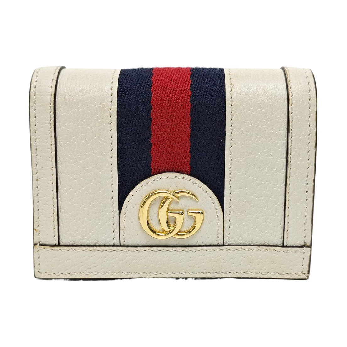 Ophidia Mini Calfskin White Wallet