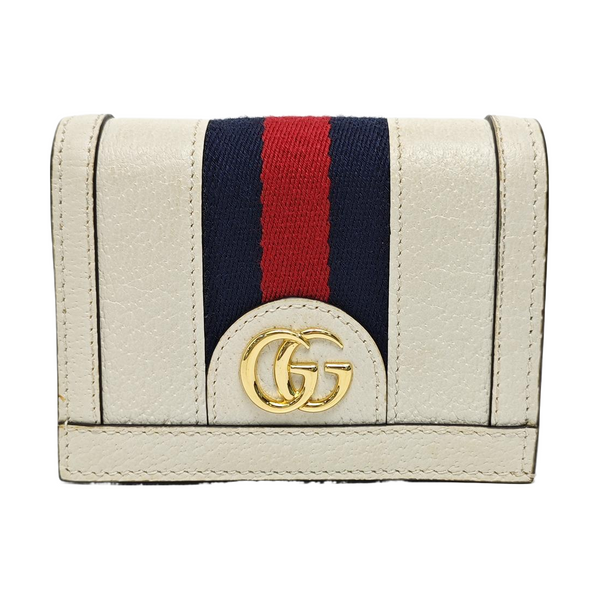 Ophidia Mini Calfskin White Wallet