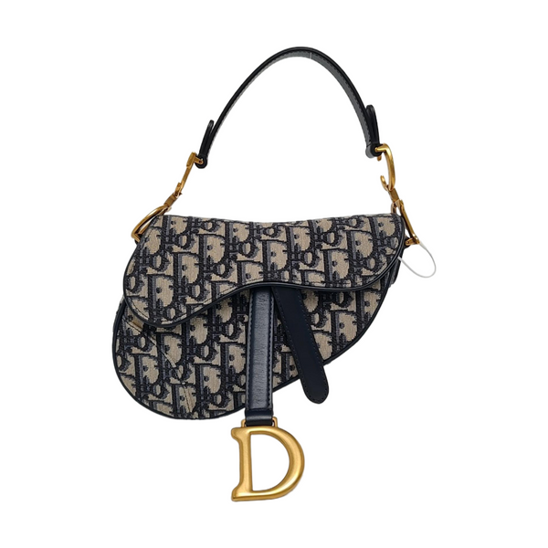 Saddle Mini Oblique Canvas Blue