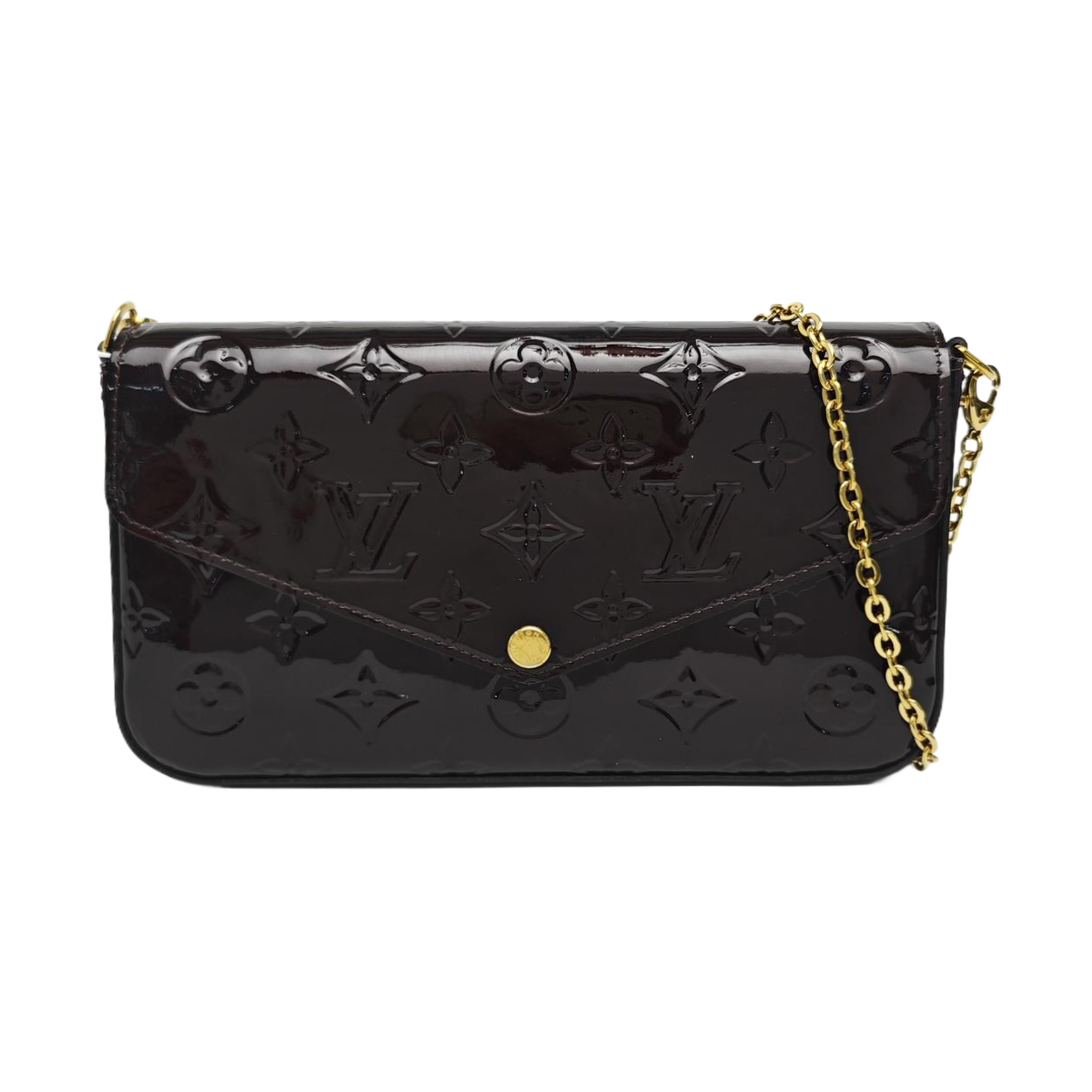 FÉLICIE Monogram Patent Leather Black