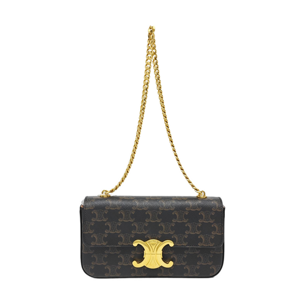 TRIOMPHE Small Coated Canvas Brown