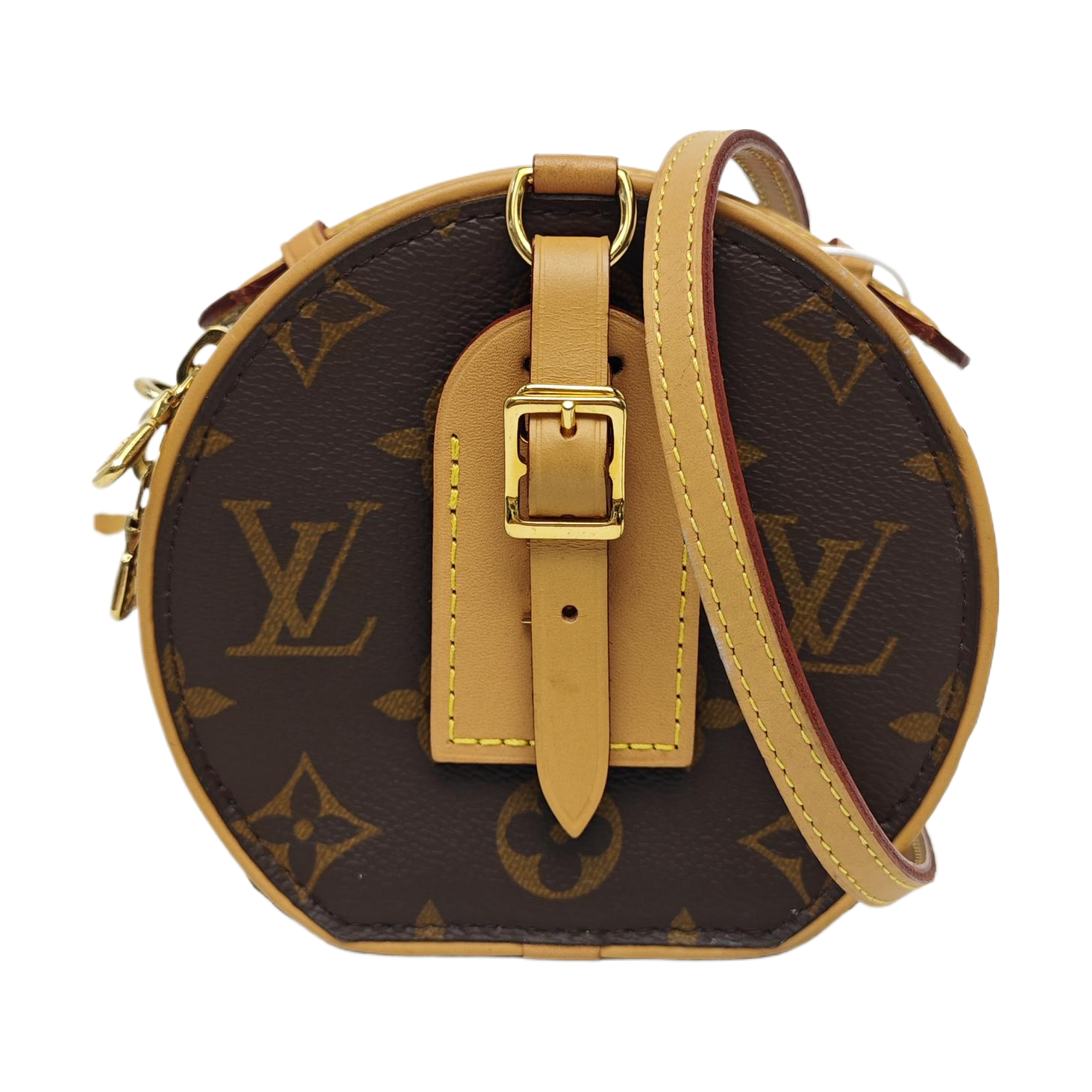 BOITE CHAPEAU Mini Monogram Coated Canvas Brown