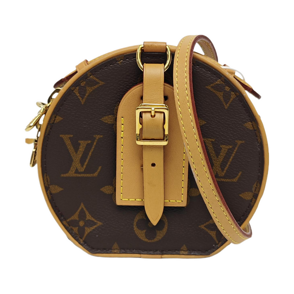 BOITE CHAPEAU Mini Monogram Coated Canvas Brown