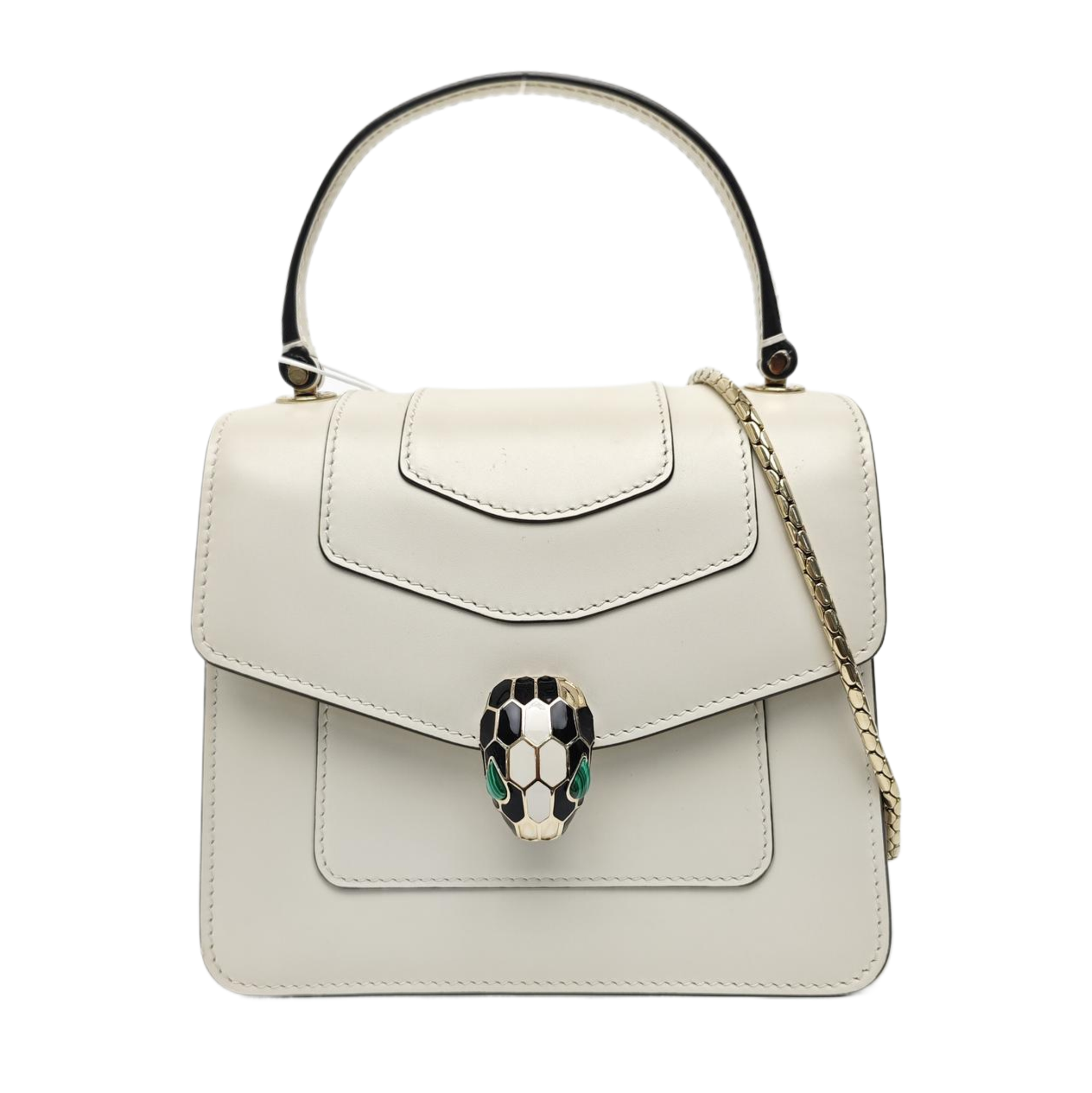 SERPENTI FOREVER Small Calfskin White