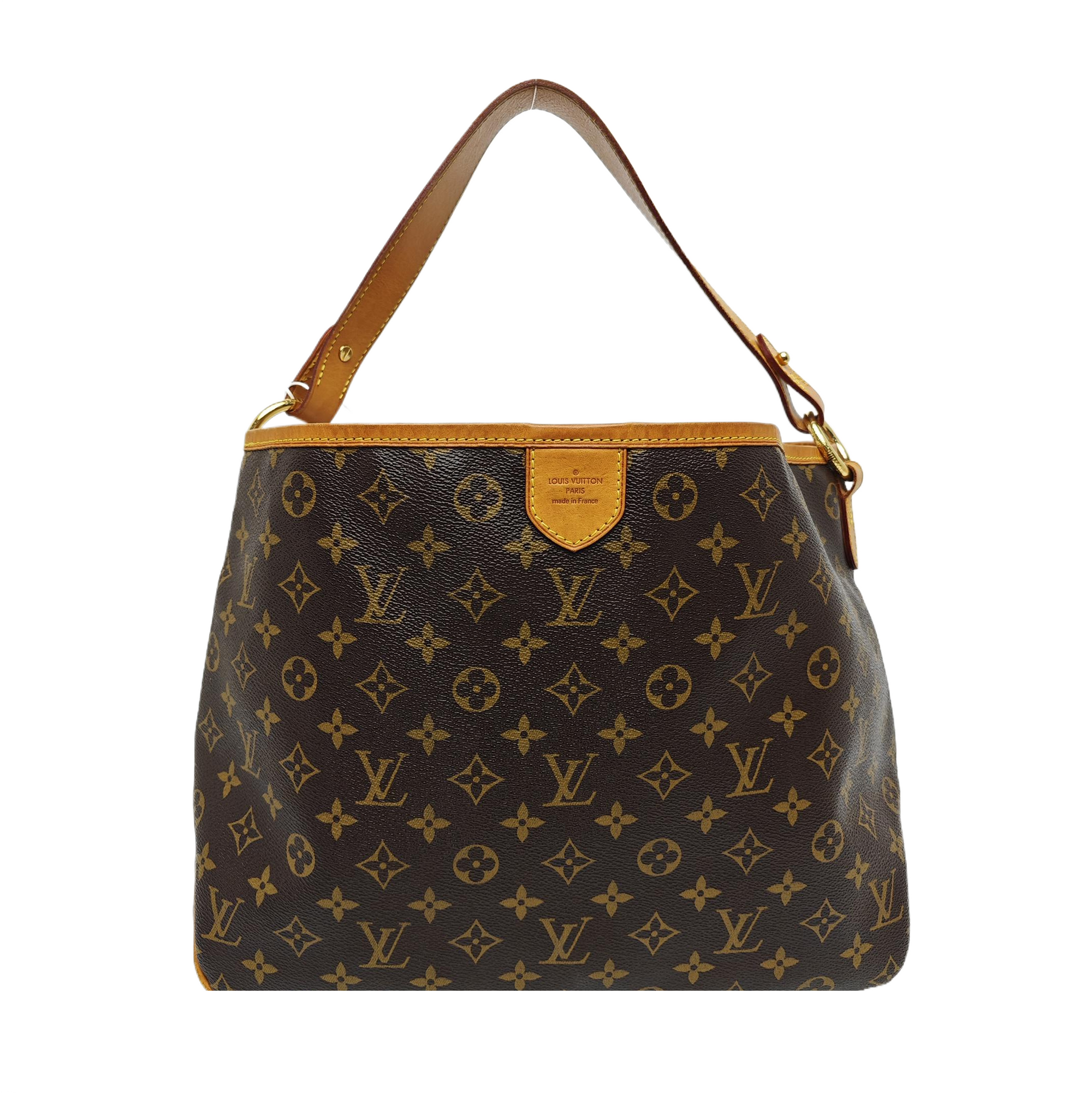Monogram Coated Canvas Top Handle Bag Brown