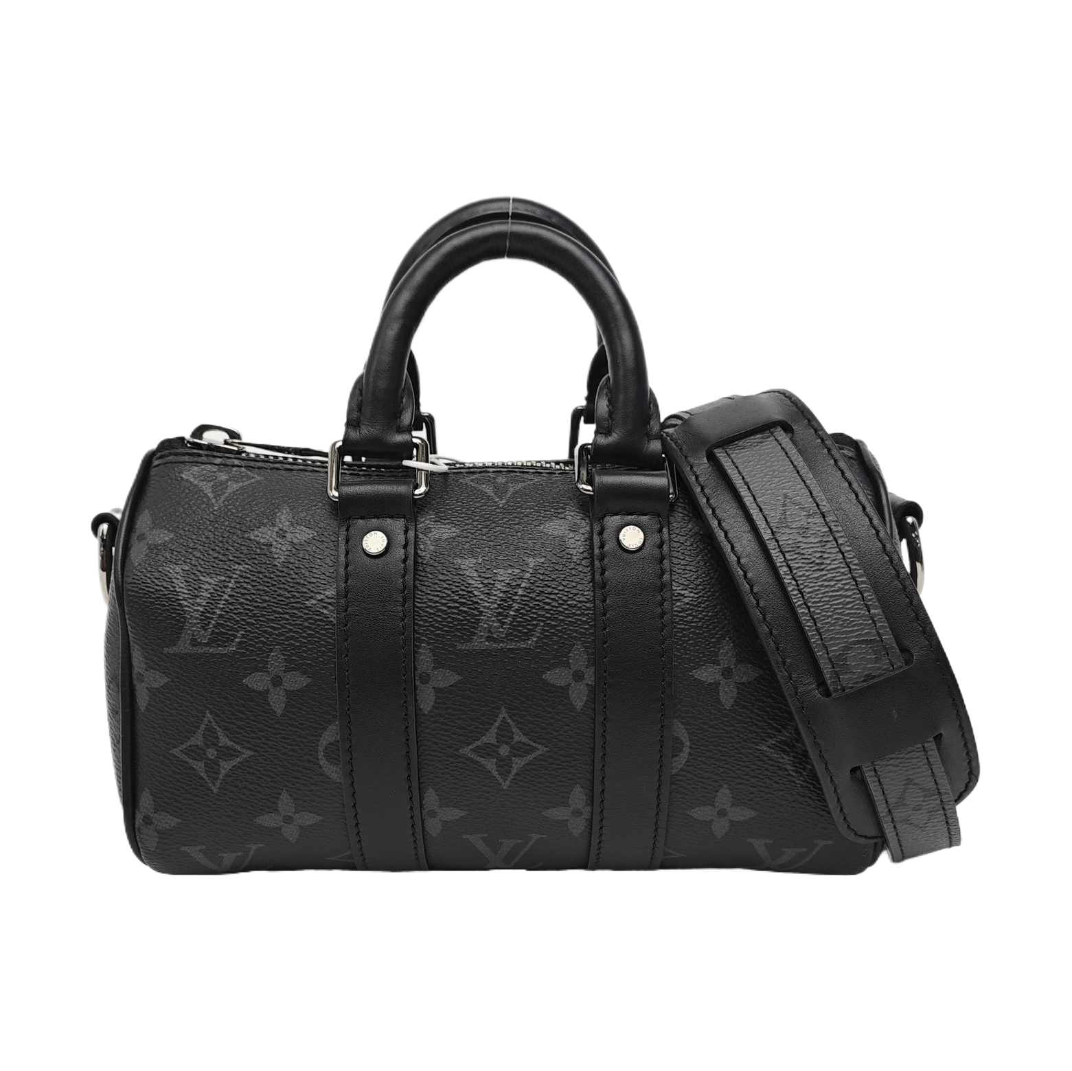 KEEPALL Mini Monogram Coated Canvas Black