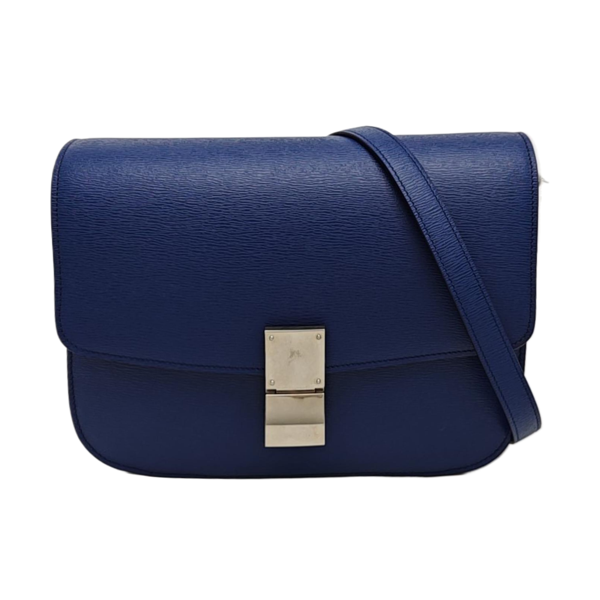 CLASSIC BOX Medium Calfskin Blue