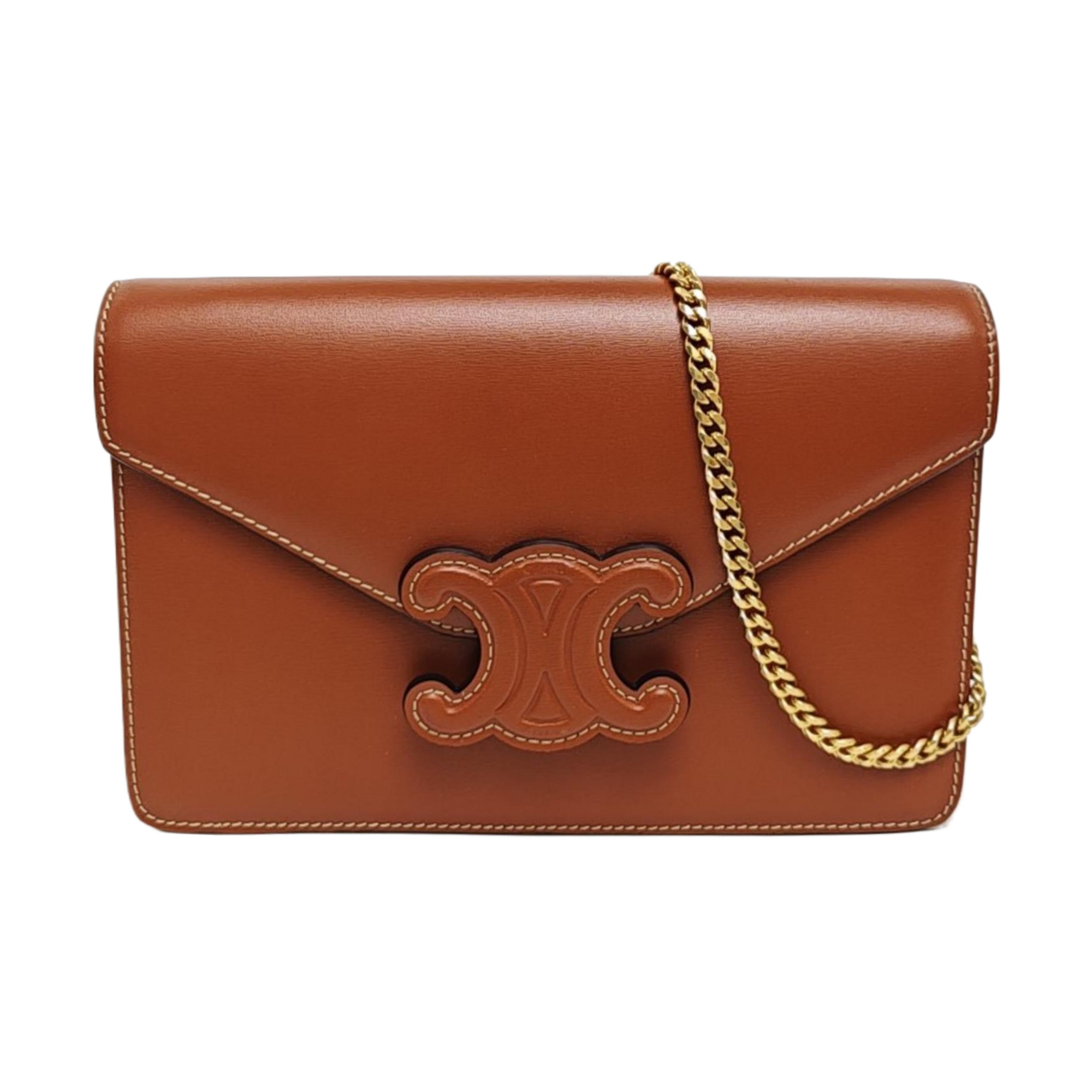 TRIOMPHE Small Calfskin Brown