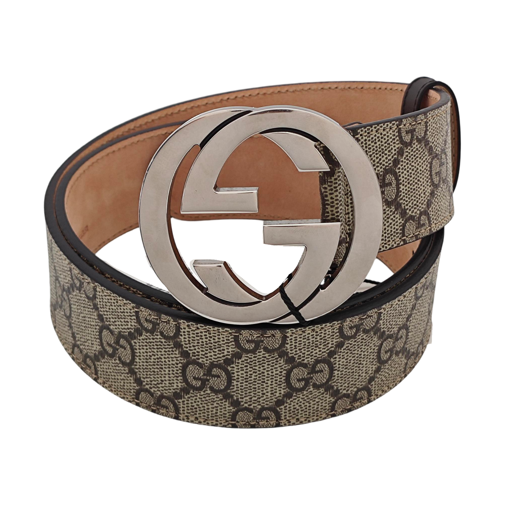 Leather Belt Beige