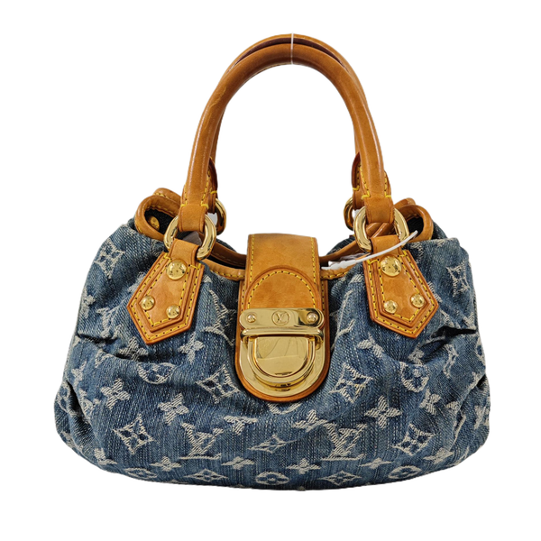 PLEATY Monogram Denim Blue