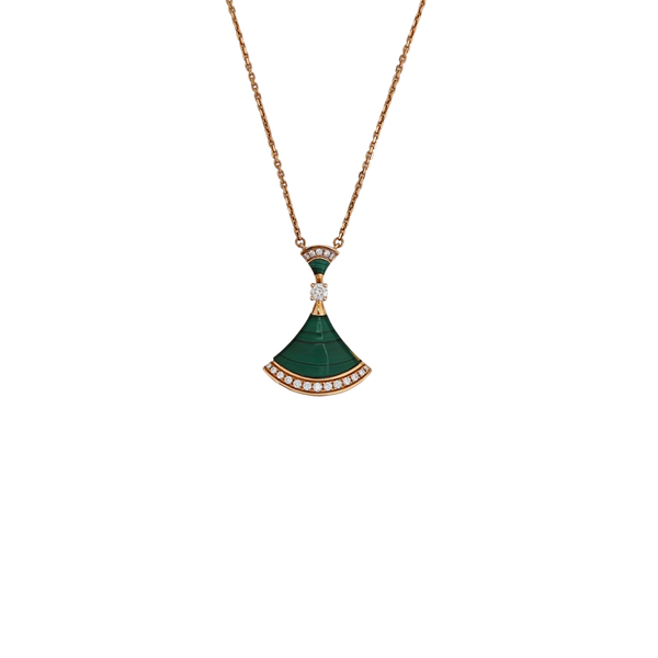 DIVAS' DREAM 18k Rose Gold Green Necklace