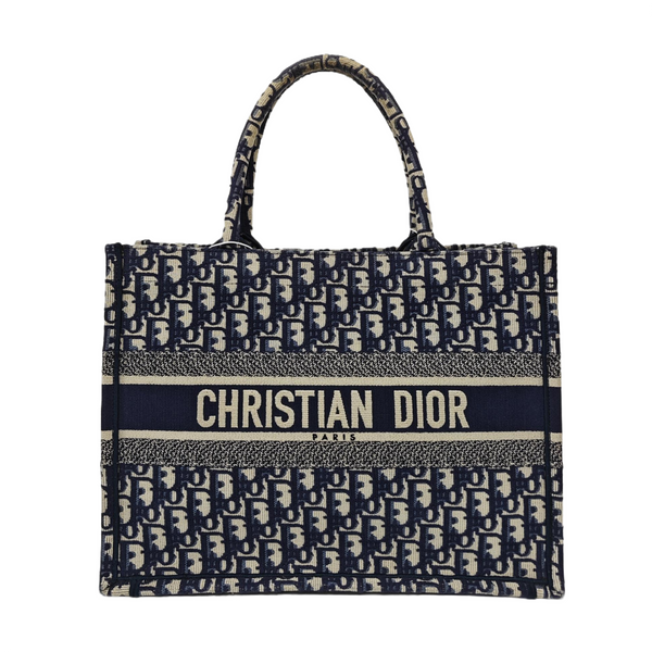 Book Tote Medium Oblique Canvas Blue