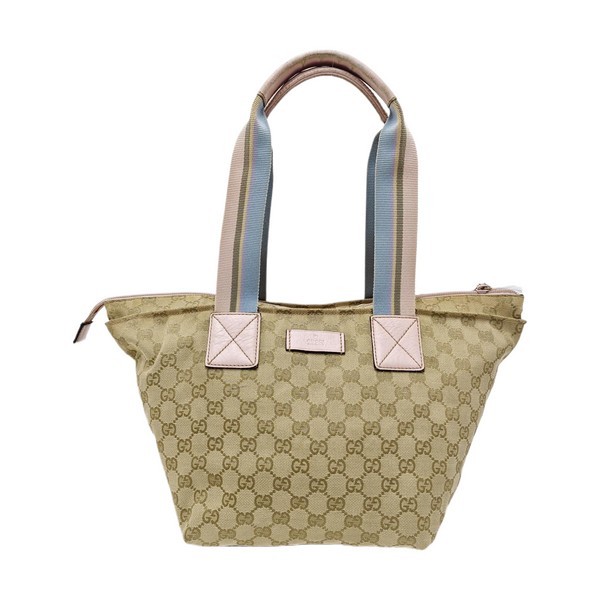 Monogram Canvas Tote Bag Beige