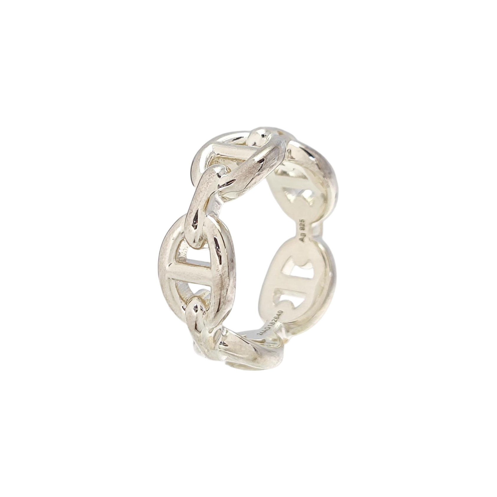 Chaine D'ancre Enchainee 925 Sterling Silver Ring EU 51