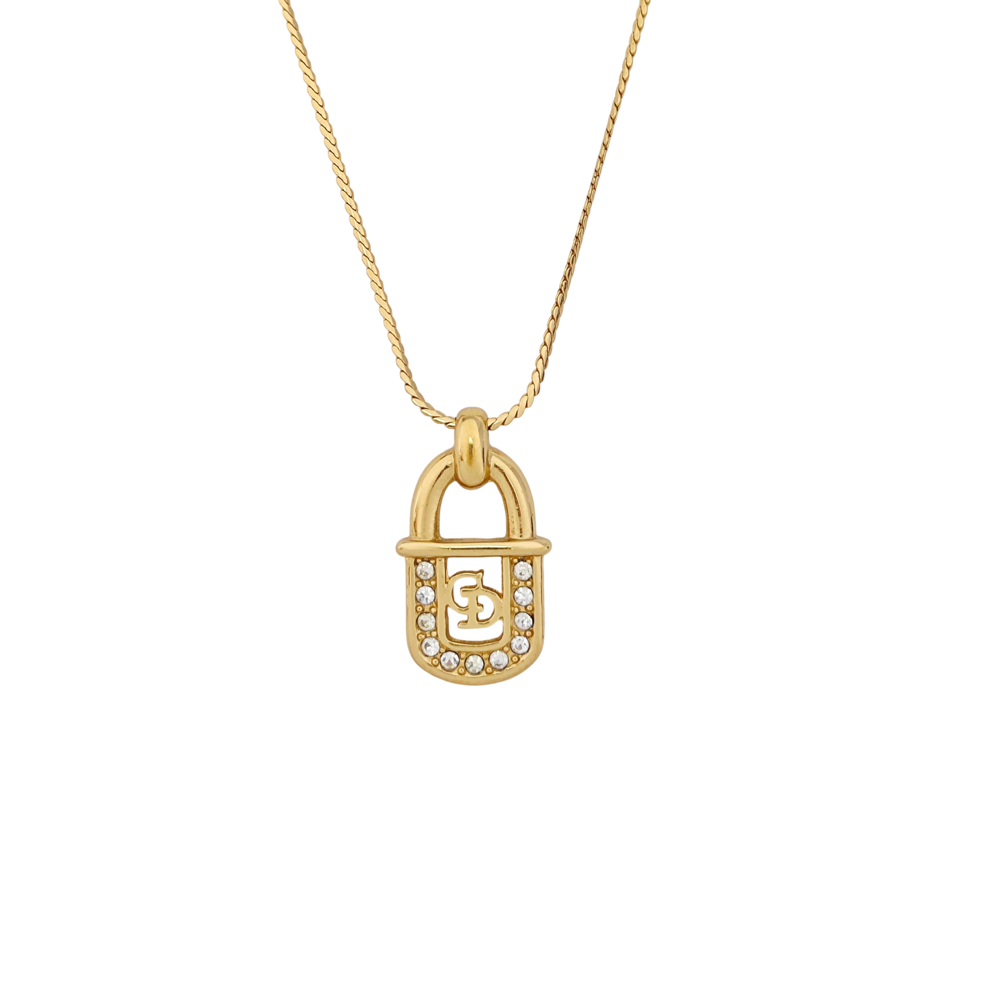 Petit CD Metal Gold Necklace