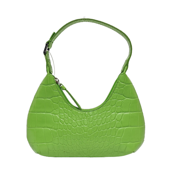 Leather Top Handle Bag Green