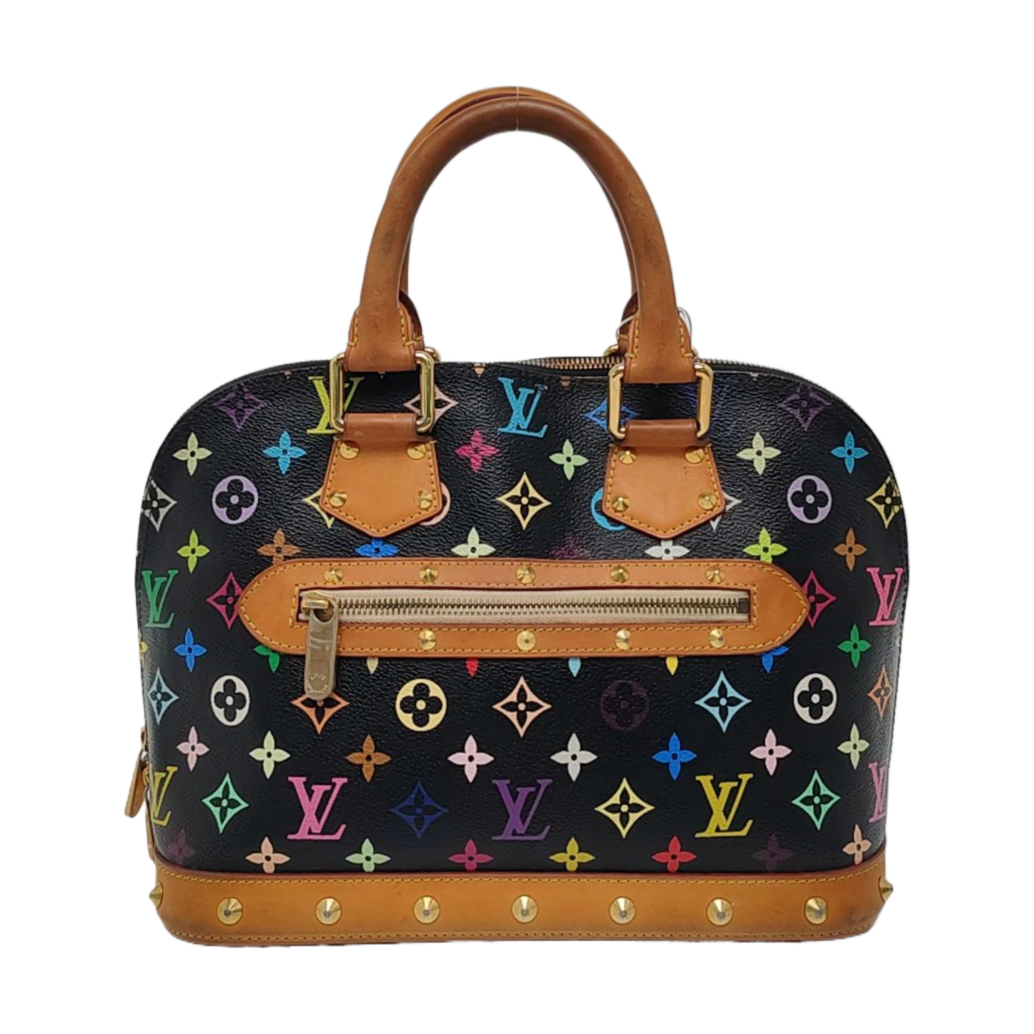 LV × TM Alma Small Monogram Lona Revestida Negra