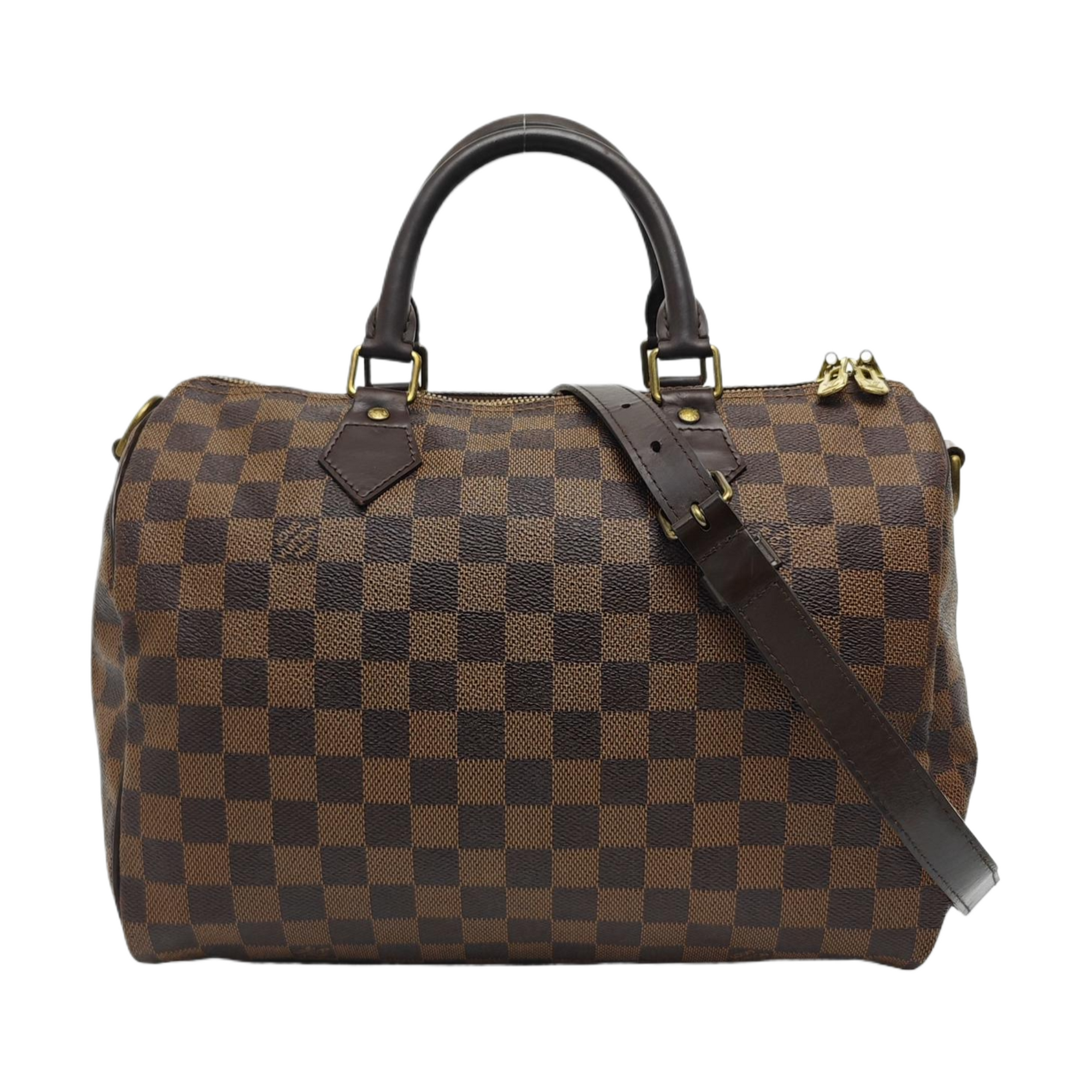 SPEEDY 30 Damier Ebene Coated Canvas Brown