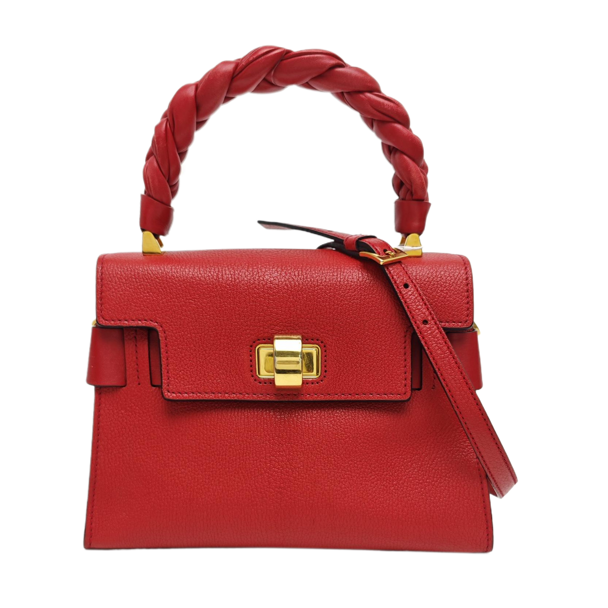 Calfskin Shoulder Bag Red