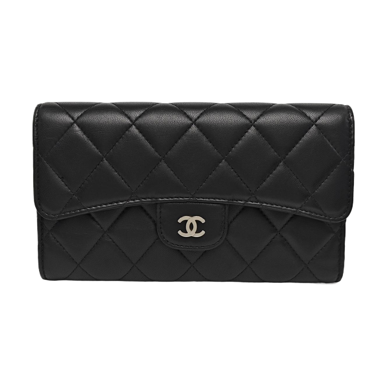 CLASSIC FLAP Mini Quilted Lambskin Black Wallet