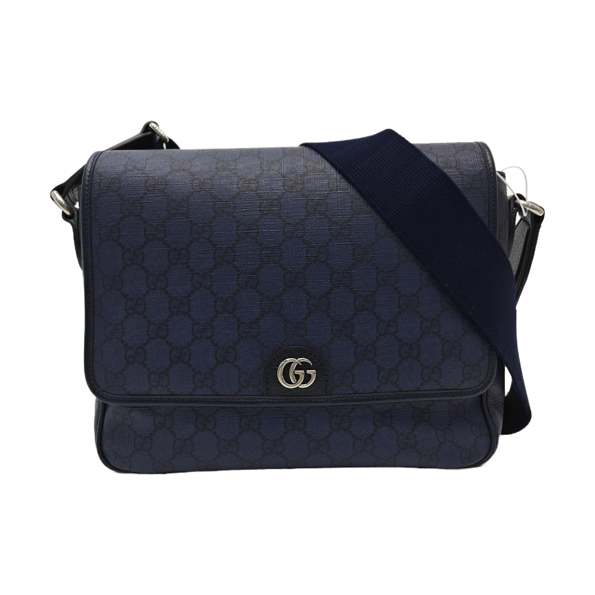 Ophidia Medium Monogram Coated Canvas Blue
