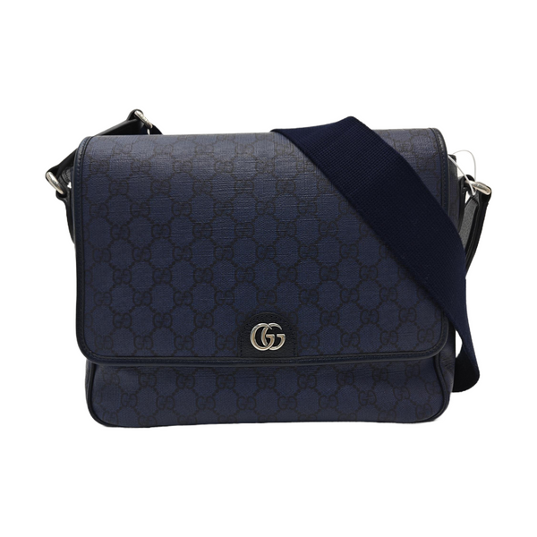 Ophidia Medium Monogram Coated Canvas Blue
