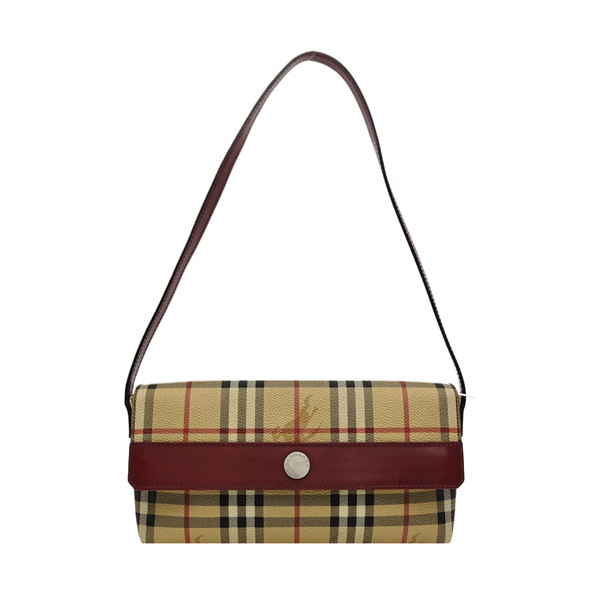 Coated Canvas Shoulder Bag Beige