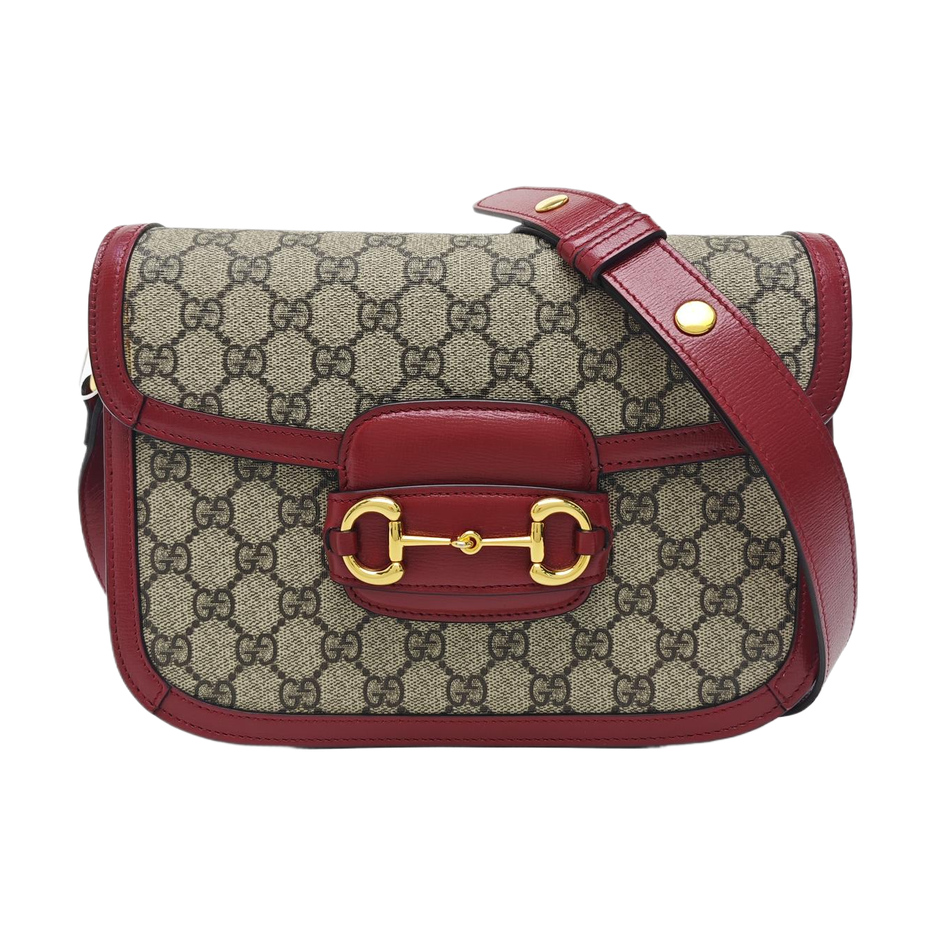 Horsebit 1955 Small Monogram Coated Canvas Beige