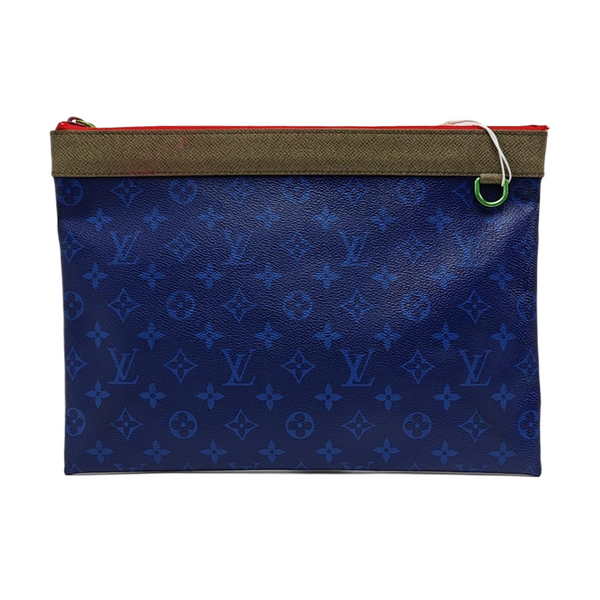 DISCOVERY Monogram Coated Canvas Blue