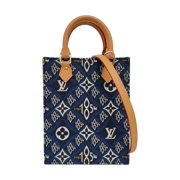 Authenticated pre-owned  SAC PLAT Mini Monogram Denim Blue - Tote Bag at Looply