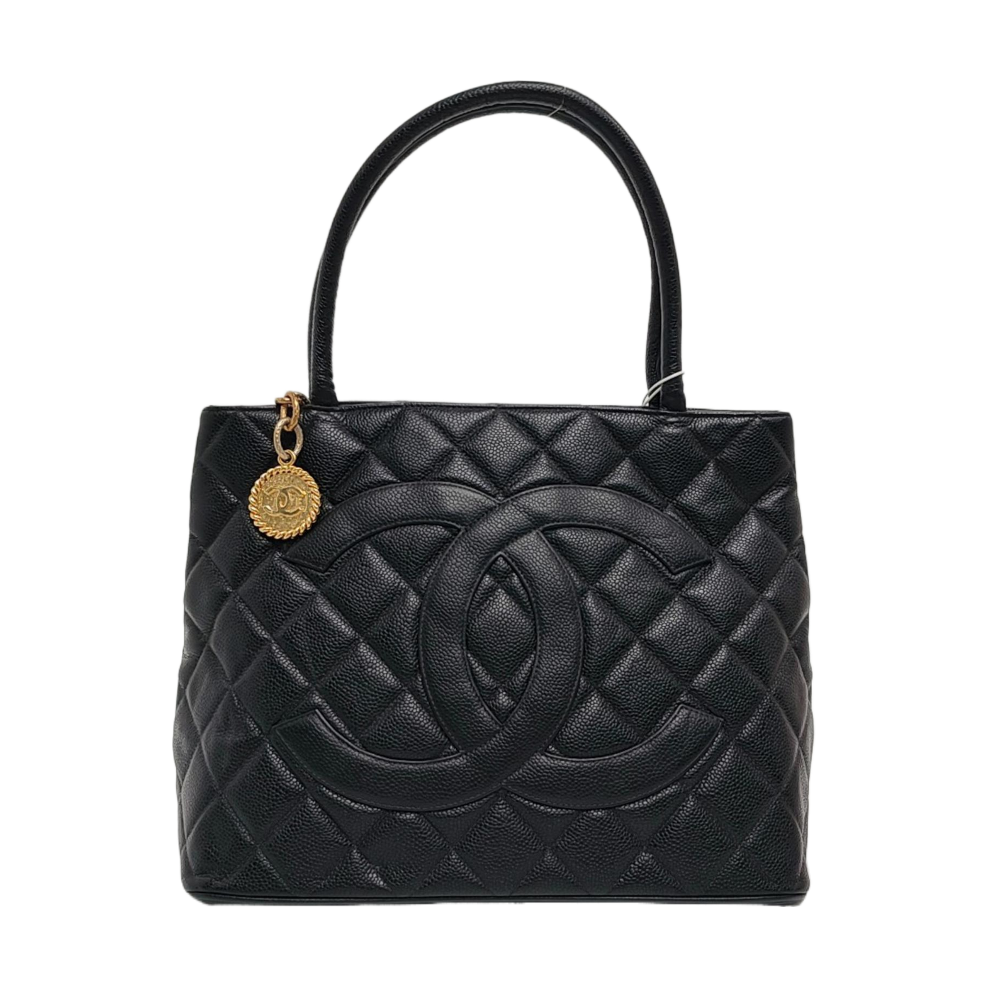 Authenticated pre-owned  MEDALLION Quilted Calfskin Black - Shoulder Bag at Looply