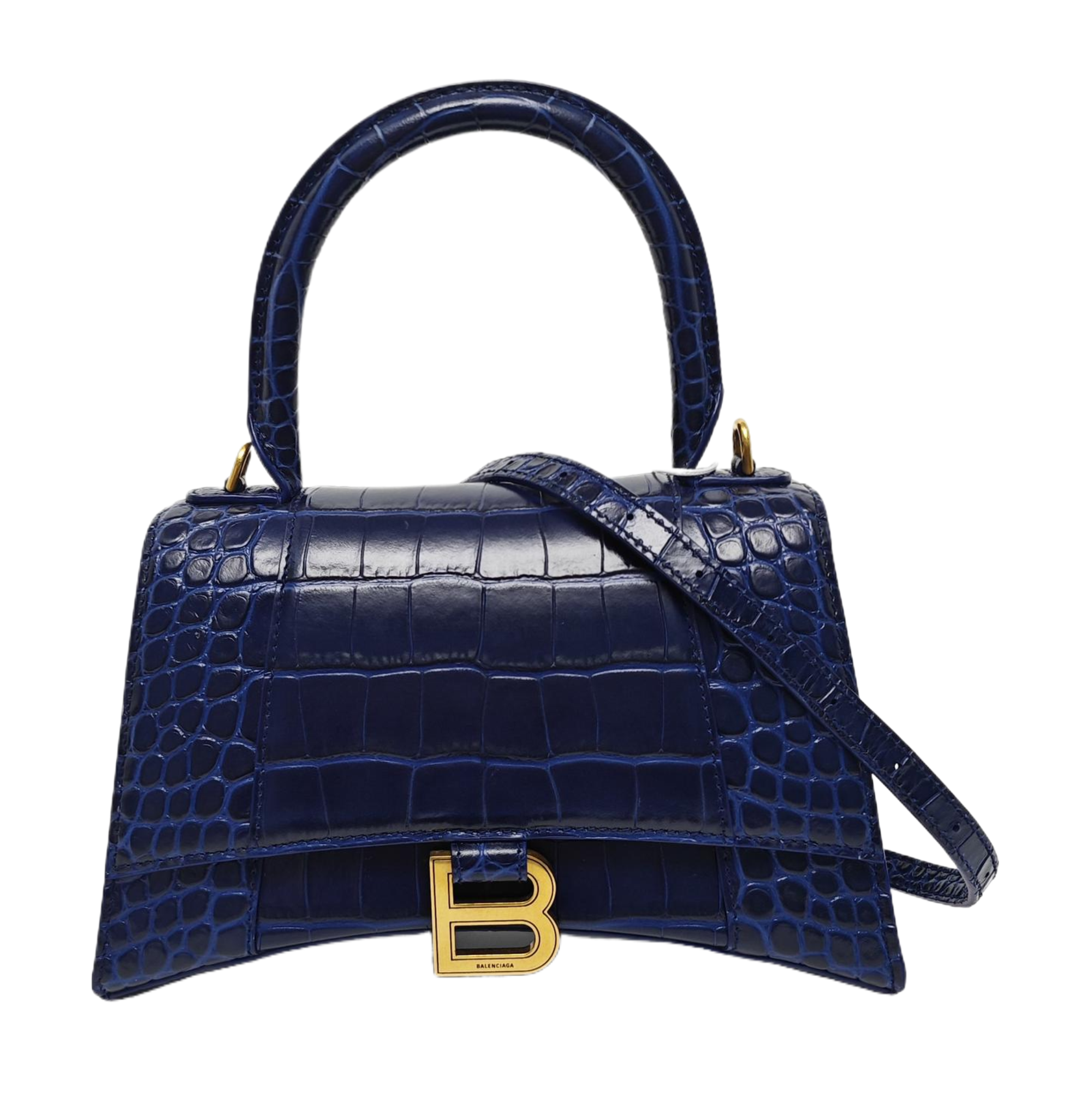 Hourglass S Calfskin Blue
