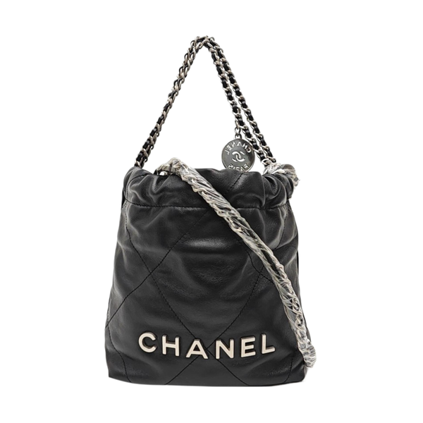 CHANEL 22 Mini Quilted Calfskin Black