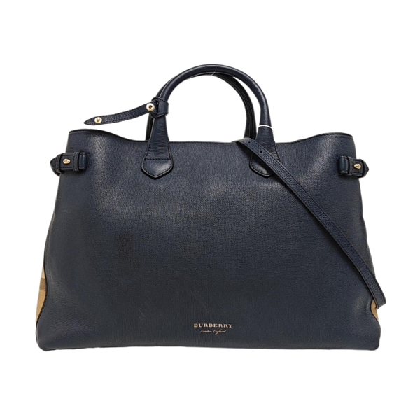 The Banner Large Calfskin Blue