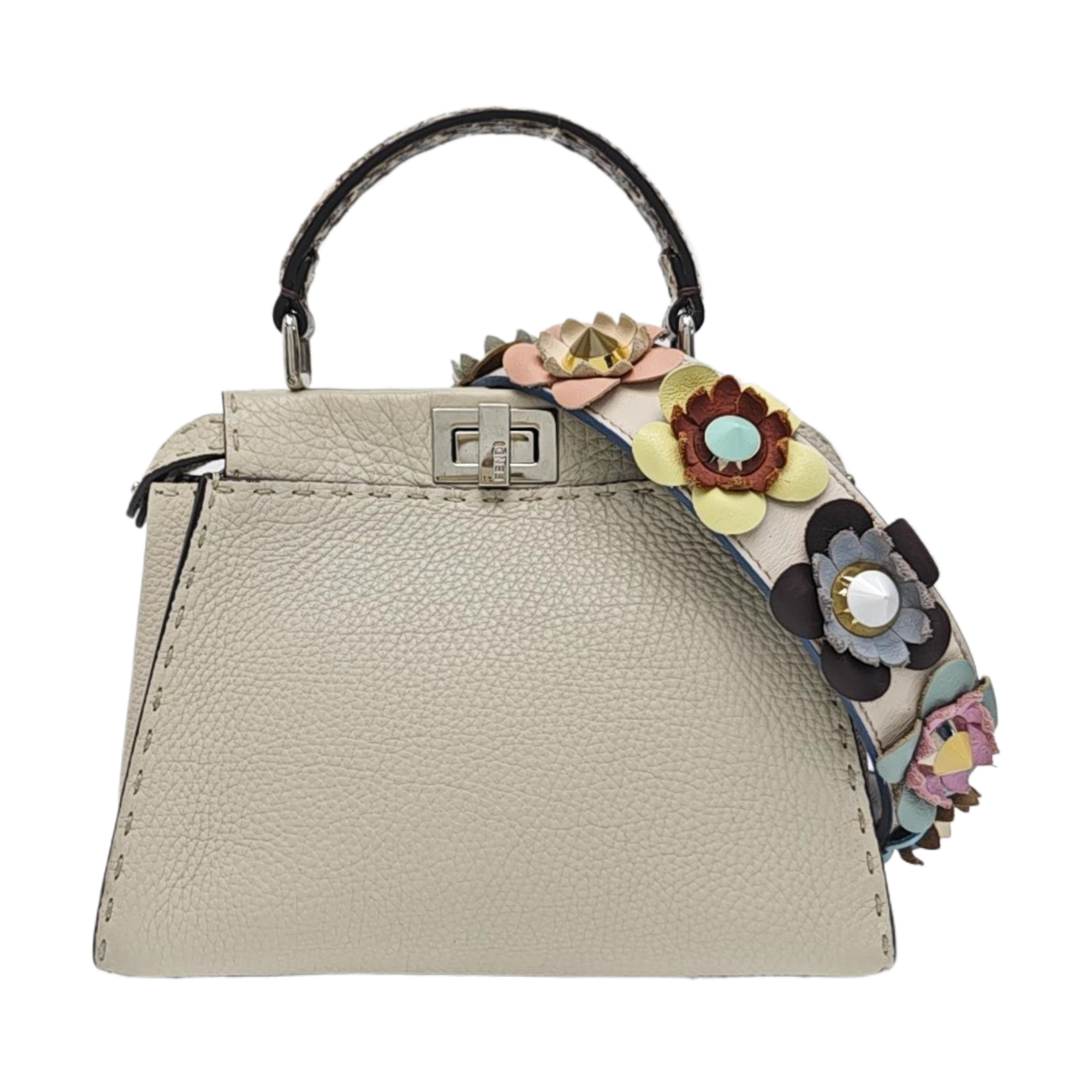 Peekaboo Mini Calfskin White