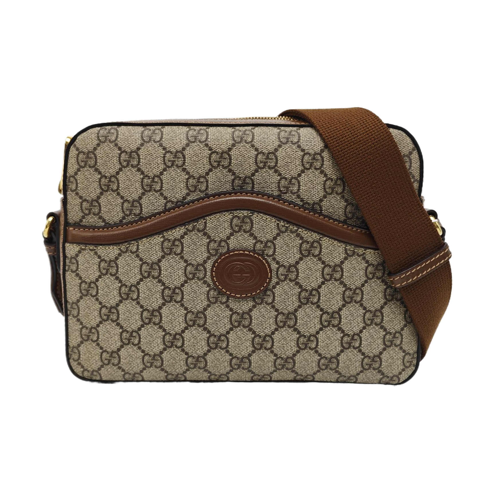 Monogram Coated Canvas Shoulder Bag Black