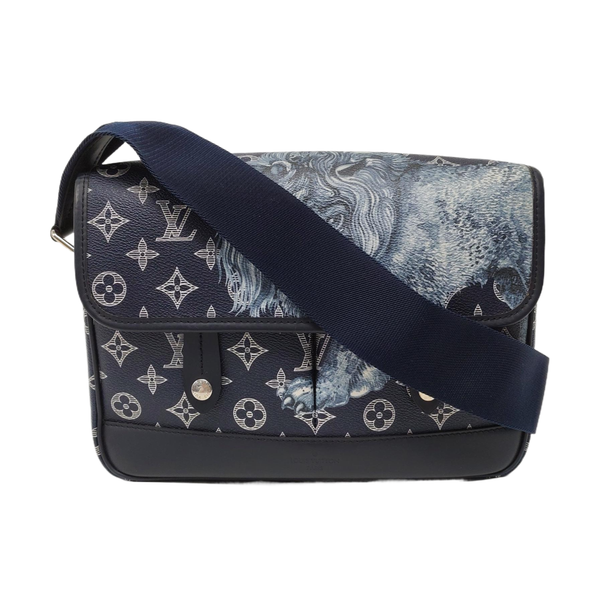 SAVANE PM Monogram Coated Canvas Blue