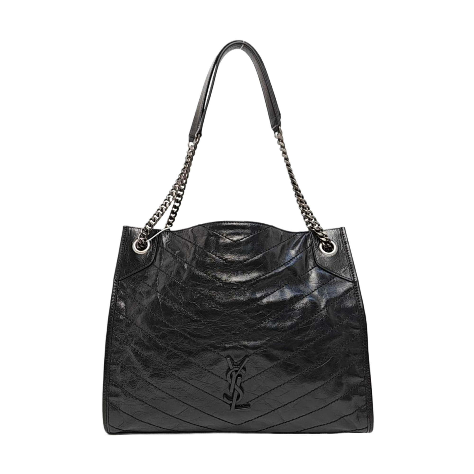 NIKI Large Chevron Leather Blue