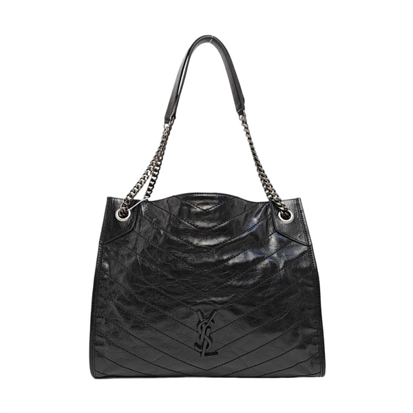 NIKI Large Chevron Leather Blue