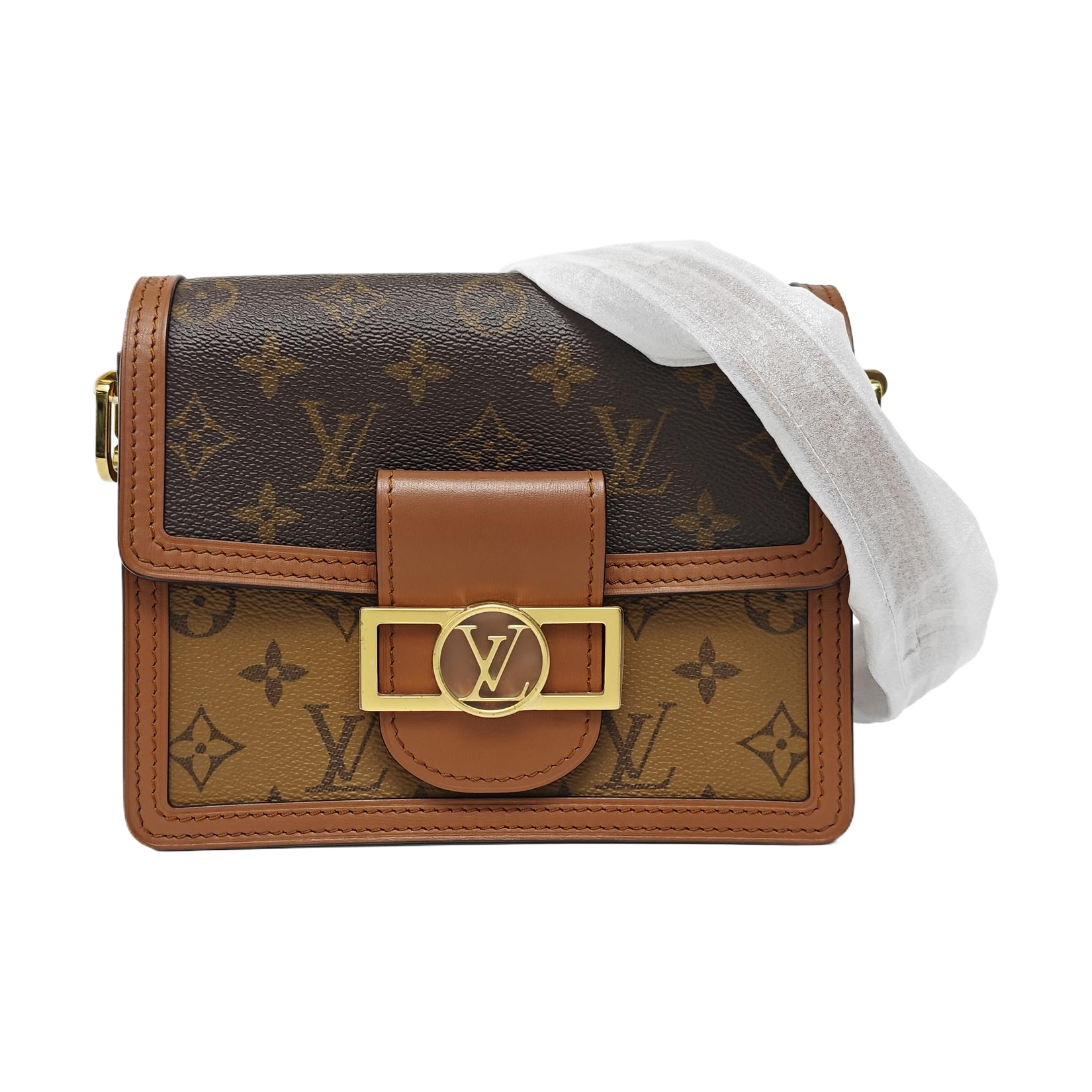 DAUPHINE Mini Monogram Coated Canvas Brown