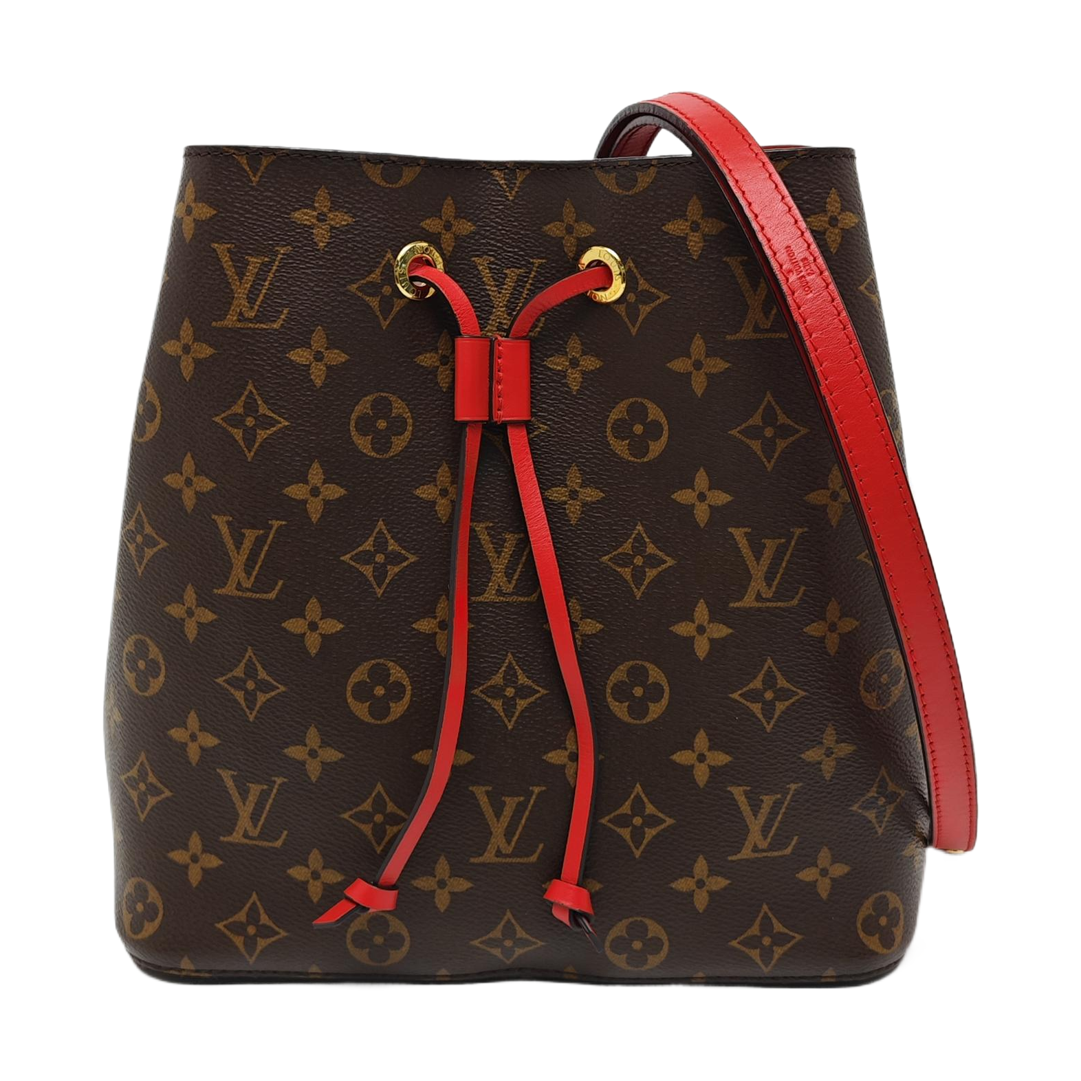 Authenticated pre-owned  NÉONOÉ MM Monogram Coated Canvas Brown - Bucket Bag at Looply