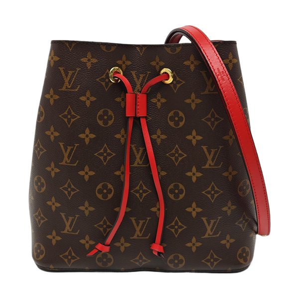 Authenticated pre-owned  NÉONOÉ MM Monogram Coated Canvas Brown - Bucket Bag at Looply
