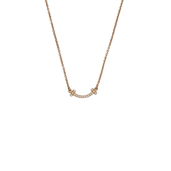 Tiffany T 18k Rose Gold Necklace