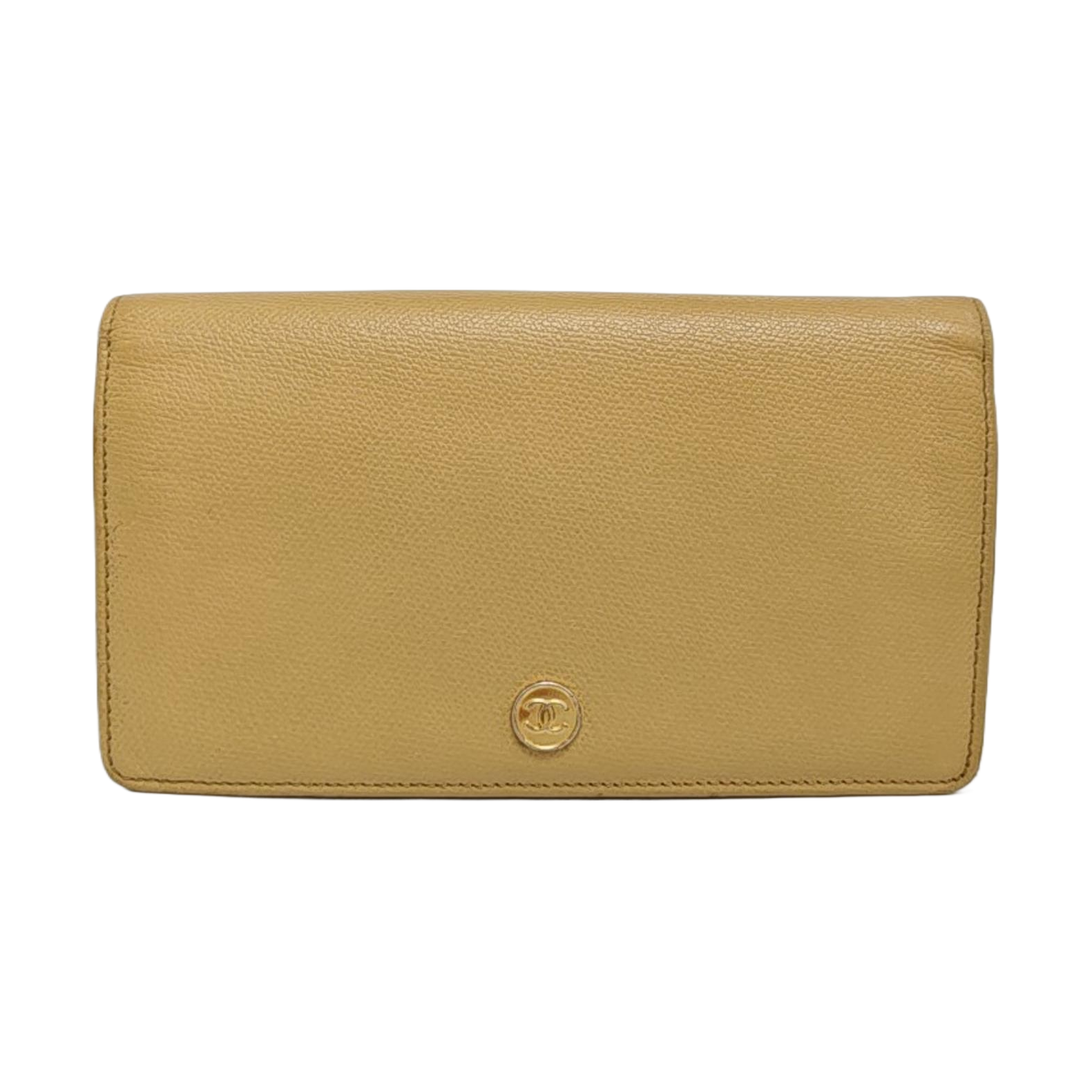 Grained Calfskin Wallet Yellow