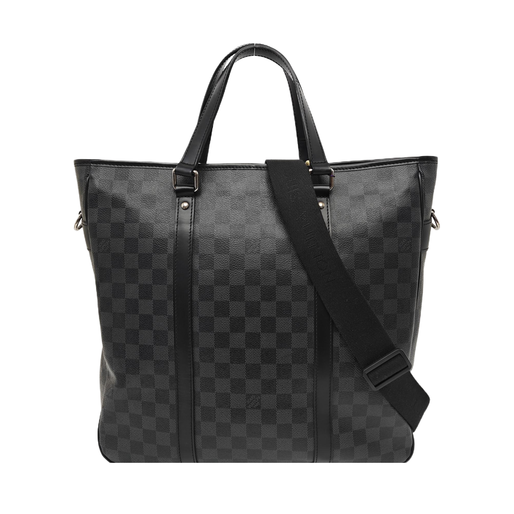 TADAO MM Damier Graphite Coated Canvas Gray