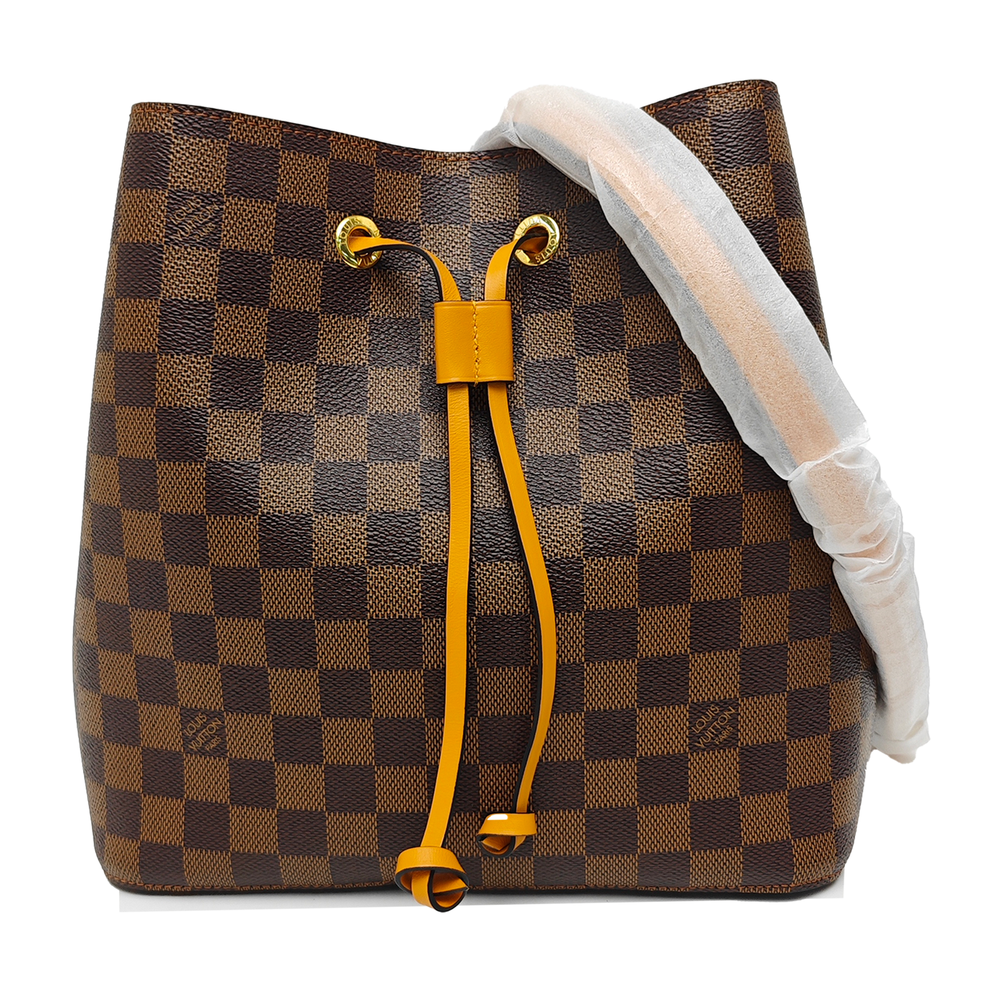 NÉONOÉ MM Damier Ebene Coated Canvas Brown